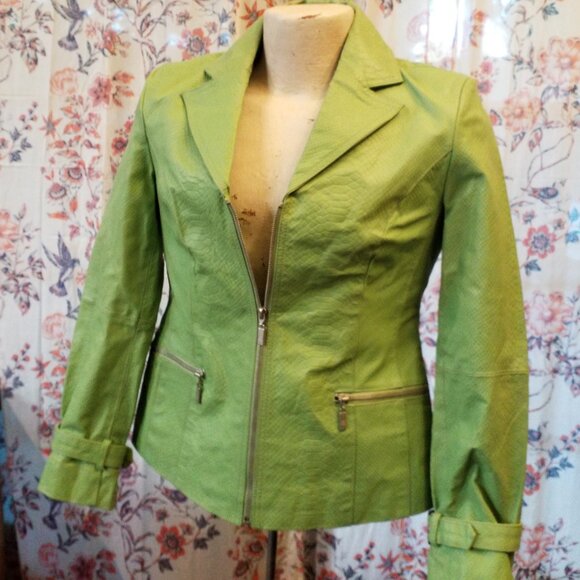 BRAT GREEN Leather Jacket XS - Picture 1 of 7
